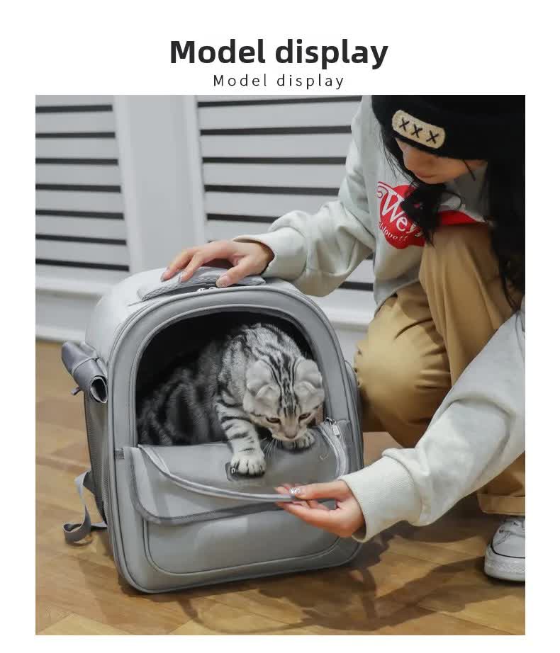 Coffee Pet Carrier Backpack - Space Capsule Design for Cats & Small Dogs V888-ELOSUNG18091