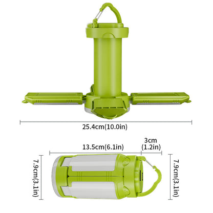 Green Foldable LED Camping Lantern with 6 Modes & Type-C Output - 48LED, IPX4 Waterproof, 3 Styles V888-ELOSUNG18105