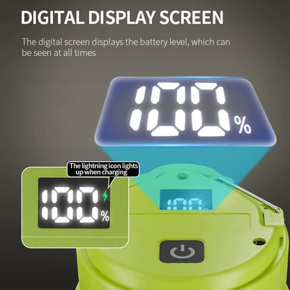 Green Foldable LED Camping Lantern with 6 Modes & Type-C Output - 48LED, IPX4 Waterproof, 3 Styles V888-ELOSUNG18105