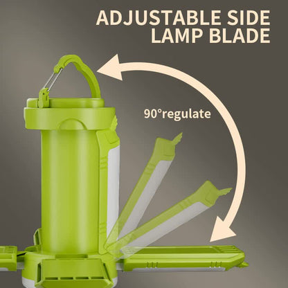 Green Foldable LED Camping Lantern with 6 Modes & Type-C Output - 48LED, IPX4 Waterproof, 3 Styles V888-ELOSUNG18105