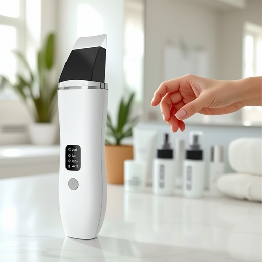 White Ultrasonic Skin Scrubber - Deep Pore Cleansing Facial Exfoliator with USB Type-C Charging V888-ELOSUNG18129