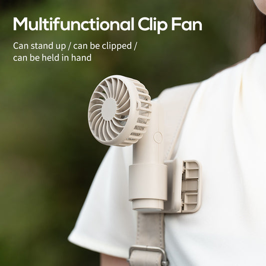 Apricot Portable Multifunctional Clip Fan DQ261 - 1000mAh Battery, 3-Speed, Quiet Cooling for Summer V888-ELOSUNG18138