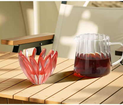 V60 Pour Over Coffee Dripper - Heat Resistant Brew Filter Cone - Pink(White Base) V888-ELOSUNG18142