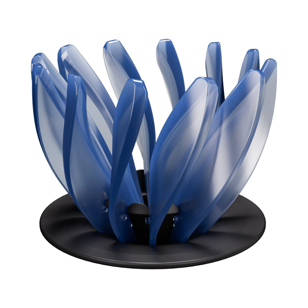 V60 Pour Over Coffee Dripper - Heat Resistant Brew Filter Cone - Blue(Black Base) V888-ELOSUNG18147