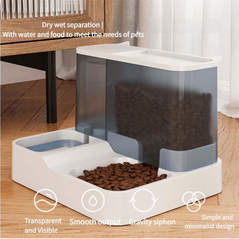 Pink Pet Feeder 3L Automatic Cat Feeder and Water Dispenser - Hassle-Free Hydration and Feeding V888-ELOSUNG18155