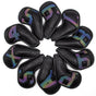 Black covers with Laser numbers, Premium PU Leather Golf Iron Headcover Set (10pcs) | Numbered 4-9, P, S, A, V888-ELOSUNG18160