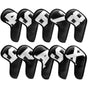 Black covers with white numbers, Premium PU Leather Golf Iron Headcover Set (10pcs) | Numbered 4-9, P, S, A, V888-ELOSUNG18162