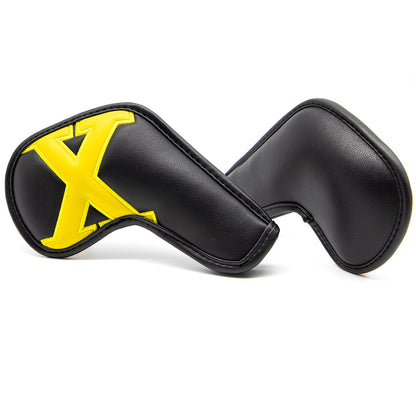 Black covers with white numbers, Premium PU Leather Golf Iron Headcover Set (10pcs) | Numbered 4-9, P, S, A, V888-ELOSUNG18162