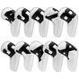 White covers with Black numbers, Premium PU Leather Golf Iron Headcover Set (10pcs) | Numbered 4-9, P, S, A, V888-ELOSUNG18163