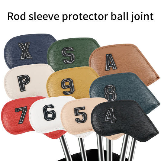 Premium PU Leather Golf Iron Headcover Set (10pcs) | Numbered 3-9, P, S, A | Protective Club Covers for Irons V888-ELOSUNG18164
