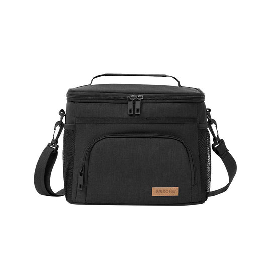 Black Insulated Lunch Bag Cooler Tote - 9L Leakproof Thermal Lunch Box with Shoulder Strap & Pockets for V888-ELOSUNG18191