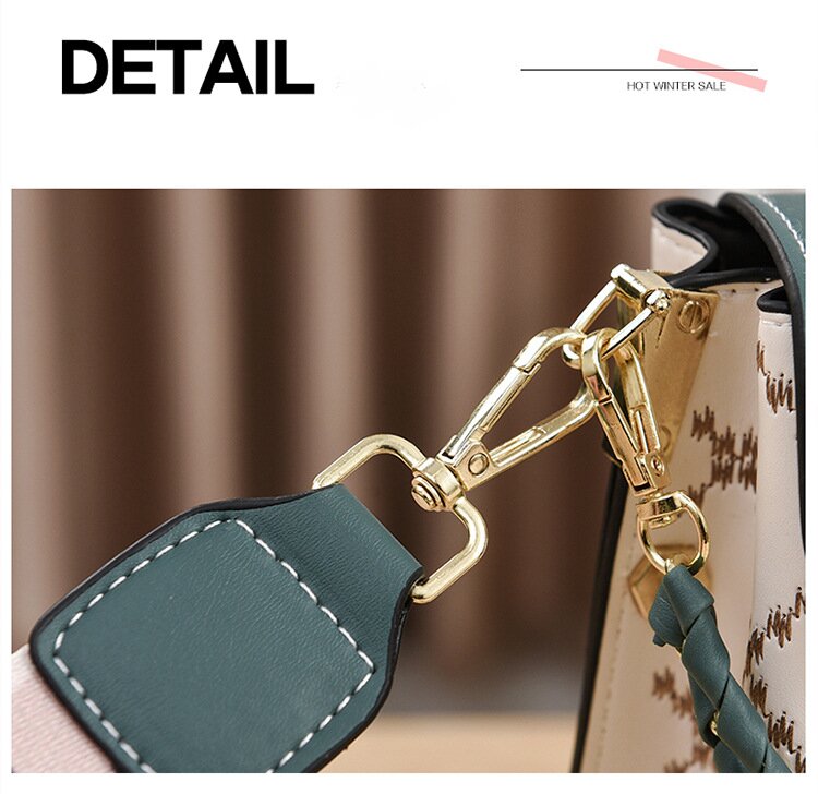 Brown Stylish Korean Minimalist Crossbody Bag - Elegant Small Square Shoulder Bag with Phone Pocket V888-ELOSUNG18229