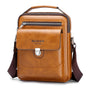 Premium PU Leather Crossbody Bag for Men - Vintage Light Brown Shoulder Bag V888-ELOSUNG18231
