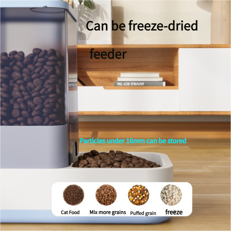 Grey 2-in-1 Automatic Pet Water and Food Dispenser - Gravity Feeder for Cats and Dogs V888-ELOSUNG18234