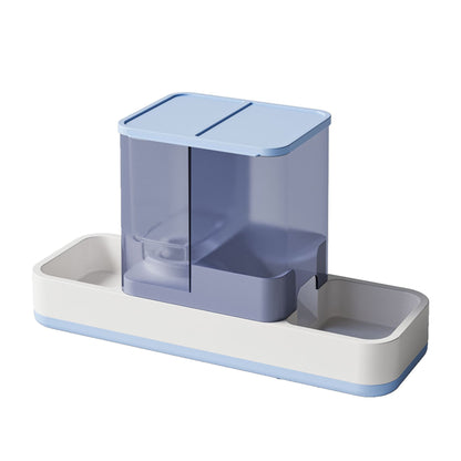 Blue 2-in-1 Automatic Pet Water and Food Dispenser - Gravity Feeder for Cats and Dogs V888-ELOSUNG18235