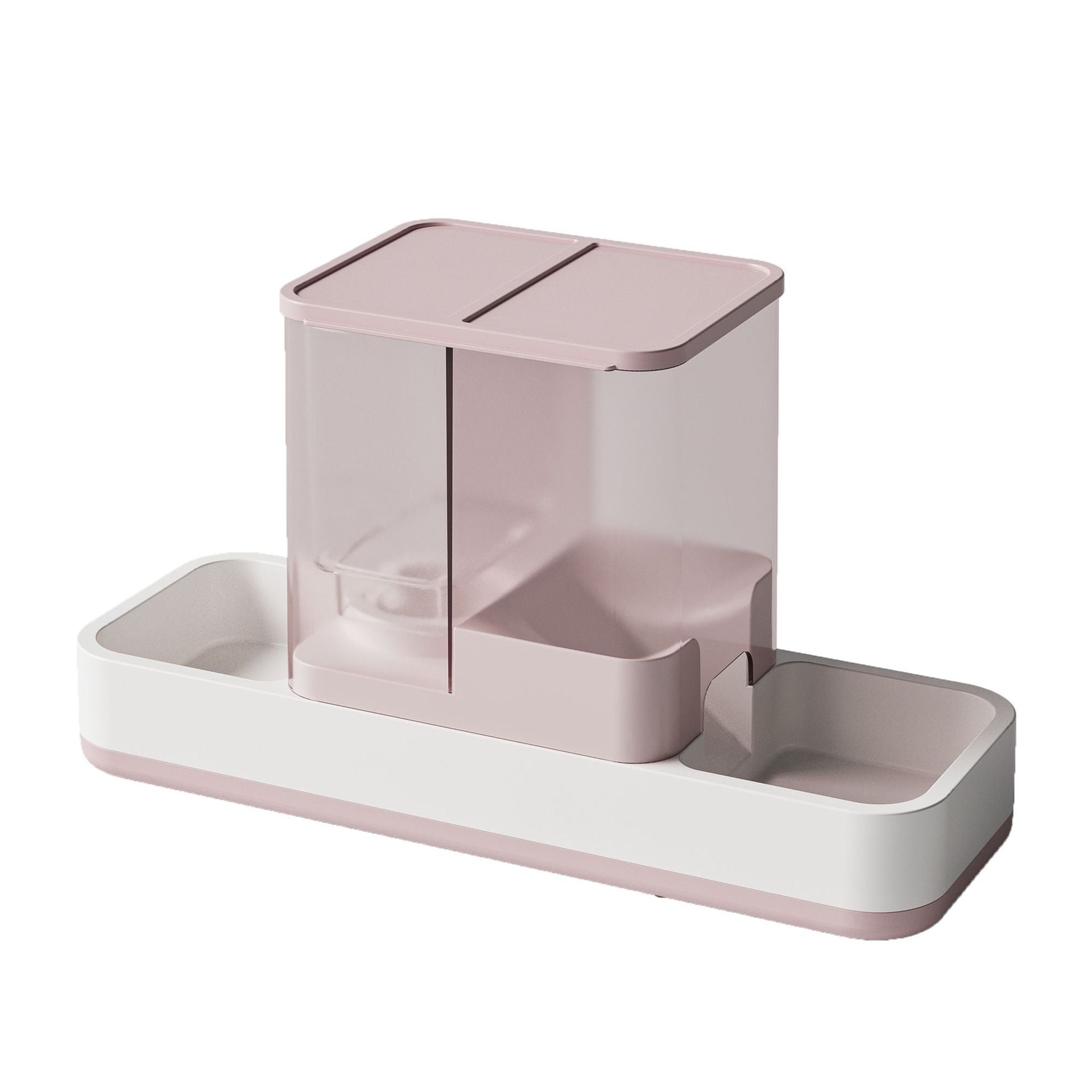 Pink 2-in-1 Automatic Pet Water and Food Dispenser - Gravity Feeder for Cats and Dogs V888-ELOSUNG18236