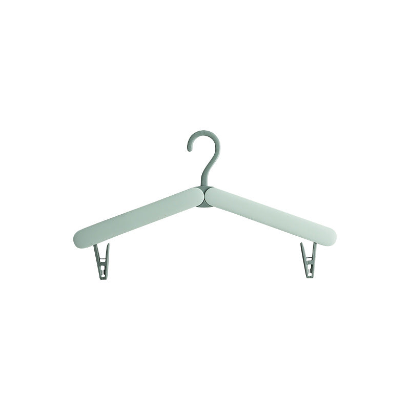 2PCS Green Portable Travel Hanger with Hidden Clips - Lightweight Folding Clothes Hanger for Socks and Small V888-ELOSUNG18238
