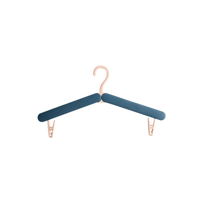 2PCS Blue Portable Travel Hanger with Hidden Clips - Lightweight Folding Clothes Hanger for Socks and Small V888-ELOSUNG18239