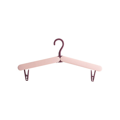 2PCS Pink Portable Travel Hanger with Hidden Clips - Lightweight Folding Clothes Hanger for Socks and Small V888-ELOSUNG18240