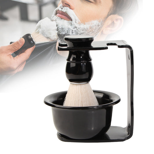 2 PCS Men's Shaving Brush Set with Lathering Bowl and Stand - Professional Beard Grooming Kit for Wet Shaving V888-ELOSUNG18247