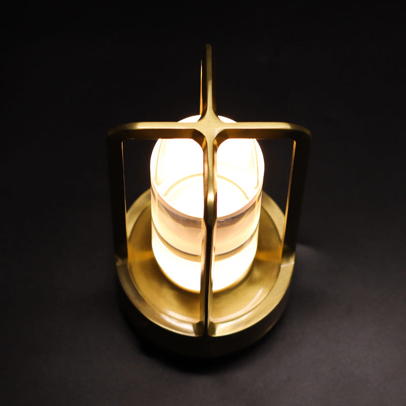 Silver Rechargeable Table Lamp - Touch Dimming 3-Color LED Light for Bedroom and Office V888-ELOSUNG18249