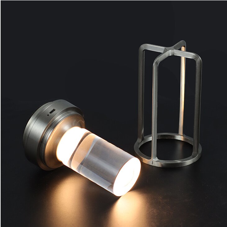 Black Rechargeable Table Lamp - Touch Dimming 3-Color LED Light for Bedroom and Office V888-ELOSUNG18250