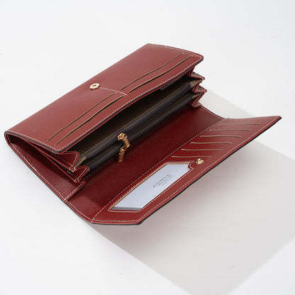 Green PU Slim Wallet with Polyester Interior - Stylish Clutch for Cards and Cash V888-ELOSUNG18264