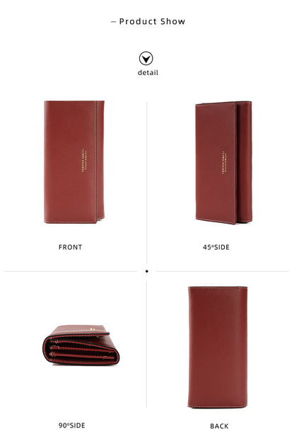 Green PU Slim Wallet with Polyester Interior - Stylish Clutch for Cards and Cash V888-ELOSUNG18264