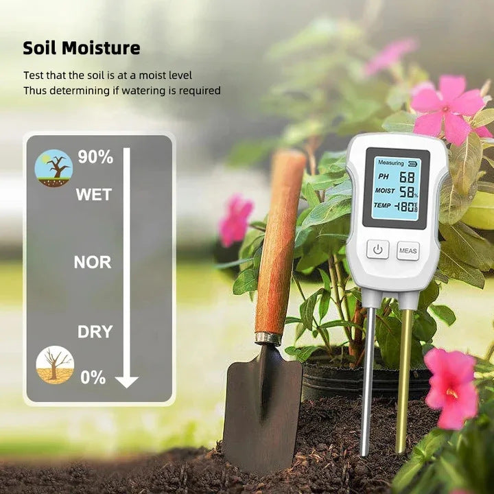3-in-1 Soil Detector for pH, Moisture, and Temperature - Gardening Tool for Healthy Plants (Battery not V888-ELOSUNG18265