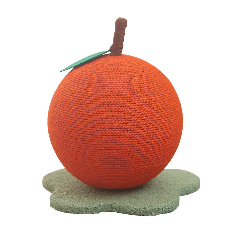 Adorable Orange-Shaped Cat Scratcher - Durable Sisal & Soft Base (Large size: 30x30x33cm) V888-ELOSUNG18276