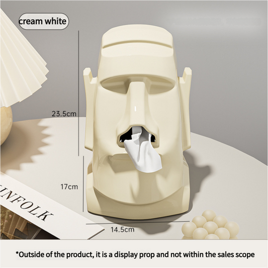 Cream White Versatile Desktop Headphone Stand & Tissue Box (23.5x17x14.5cm) V888-ELOSUNG18284