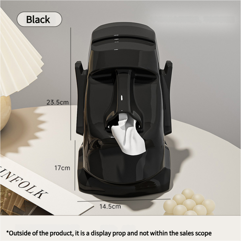Black Versatile Desktop Headphone Stand & Tissue Box (23.5x17x14.5cm) V888-ELOSUNG18285