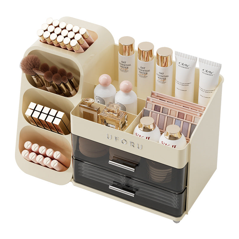 Spacious Cosmetic Organizer - Multi-Functional Vanity Storage for Lipsticks & Skincare (35x19x25cm) V888-ELOSUNG18287