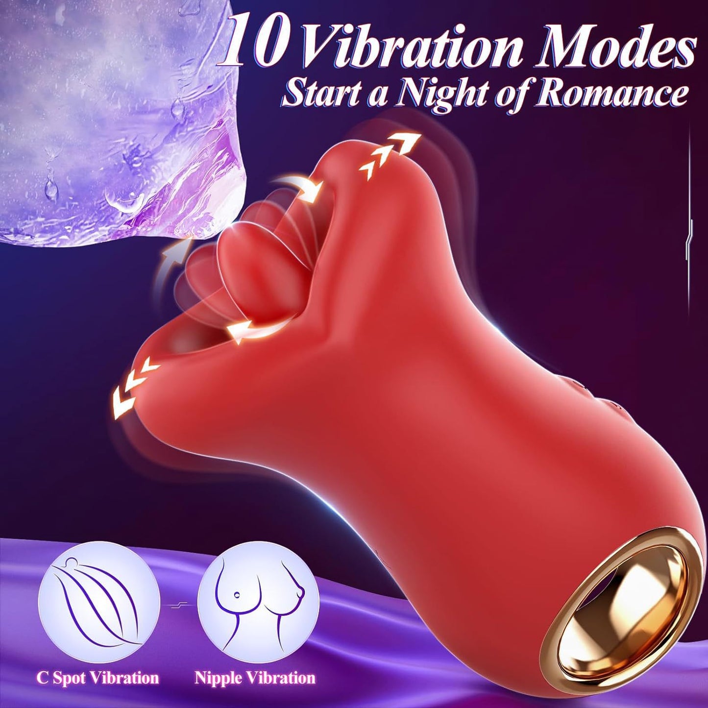 Luxurious Big Mouth Tongue-Licking Vibrator - Multi-Function Adult Massager for Women V888-ELOSUNG18293