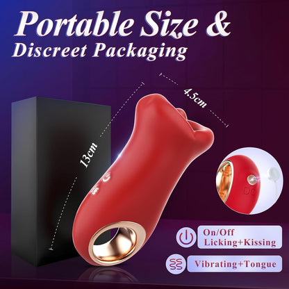 Luxurious Big Mouth Tongue-Licking Vibrator - Multi-Function Adult Massager for Women V888-ELOSUNG18293