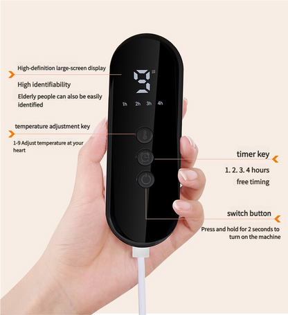 Premium Electric Foot Warmer - Fast Heating Pad with 9 Temperature Levels & 4 Timer Settings, Ultra-Soft V888-ELOSUNG18308