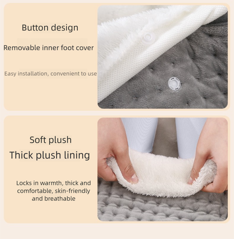 Premium Electric Foot Warmer - Fast Heating Pad with 9 Temperature Levels & 4 Timer Settings, Ultra-Soft V888-ELOSUNG18308