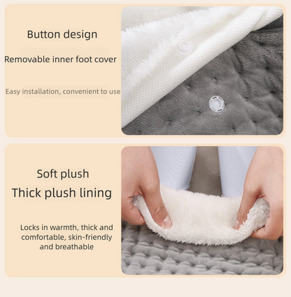Premium Electric Foot Warmer - Fast Heating Pad with 9 Temperature Levels & 4 Timer Settings, Ultra-Soft V888-ELOSUNG18308