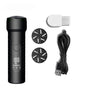 Black Waterproof Electric Foot File with LED Display - Rechargeable Callus Remover V888-ELOSUNG18311