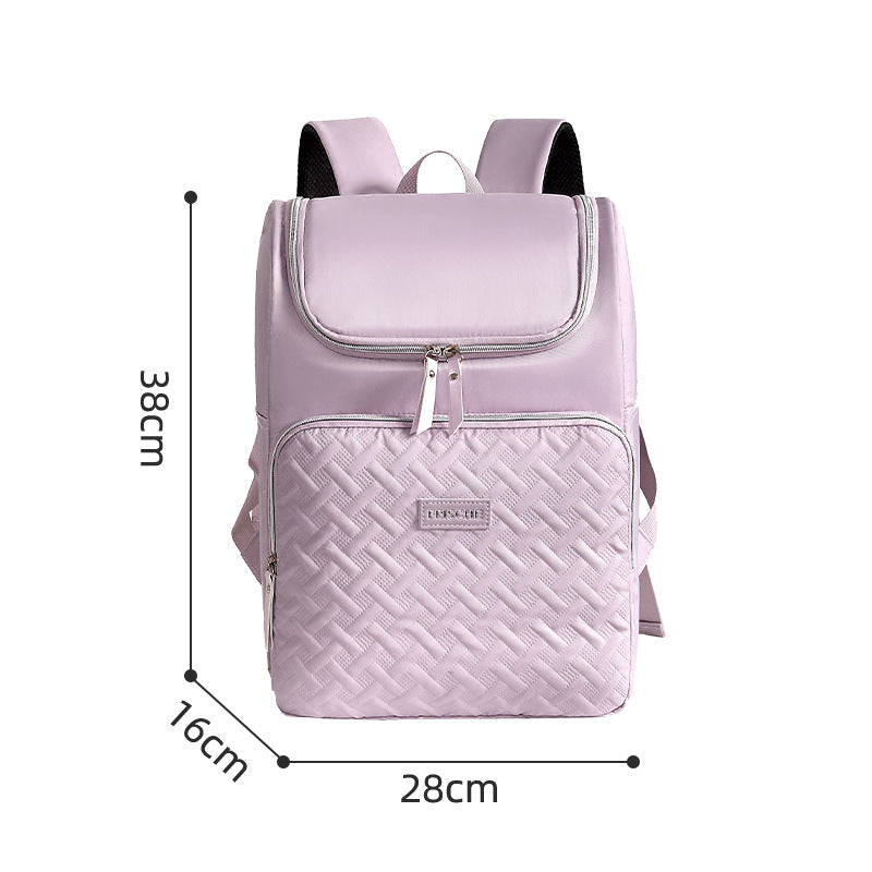 Purple Waterproof Insulated Backpack - Large Capacity Cooler Bag for Camping and Picnics V888-ELOSUNG18314