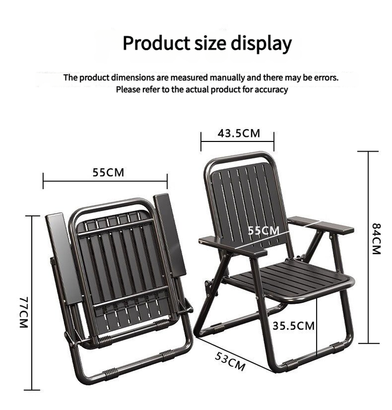 Coffee Portable Folding Chair - Outdoor Beach and Camping Recliner V888-ELOSUNG18321