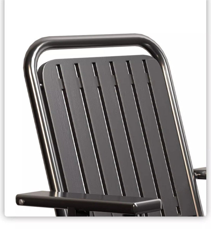 Black Portable Folding Chair - Outdoor Beach and Camping Recliner V888-ELOSUNG18322