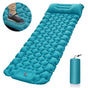 Peacock blue Portable Outdoor Inflatable Mat - Foot-Operated Camping Sleeping Pad
