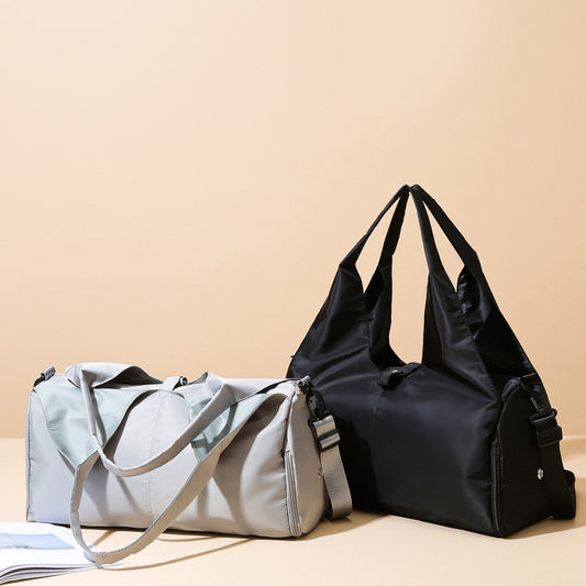 Black Stylish Women's Travel Bag - Large-Capacity Fitness & Yoga Bag with Separate Shoe Compartment V888-ELOSUNG18347