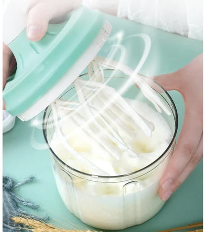 Manual Rotary Egg Beater & Cream Whisk 1200ml - Hand Crank Kitchen Mixer for Baking - Durable ABS Material V888-ELOSUNG18367