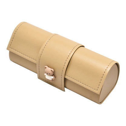 3 PCS Cute Bear PU Leather Glasses Case Large Capacity - Portable Protective Sunglasses Holder for Big Frames V888-ELOSUNG18368