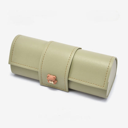 3 PCS Cute Bear PU Leather Glasses Case Large Capacity - Portable Protective Sunglasses Holder for Big Frames V888-ELOSUNG18370