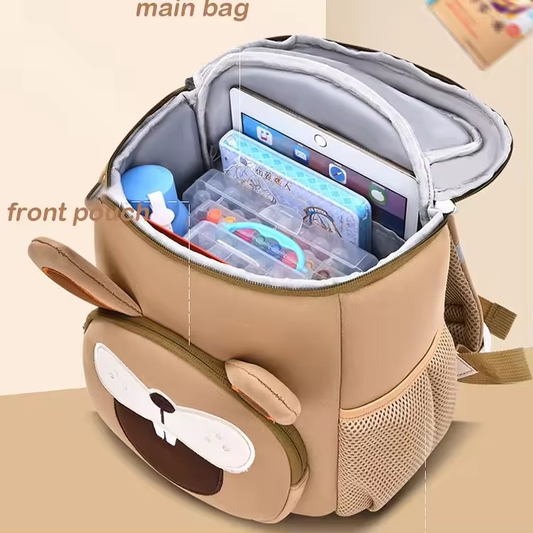 Coffee Bear Cute Animal Kids Backpack - Lightweight Toddler School Bag - Soft 3D Cartoon Daypack for V888-ELOSUNG18373
