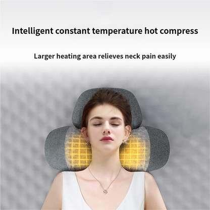 USB-Powered Memory Foam Neck Pillow, Electric Cervical Neck Massage Pillow with 15-Minute Timer - Ergonomic V888-ELOSUNG18382