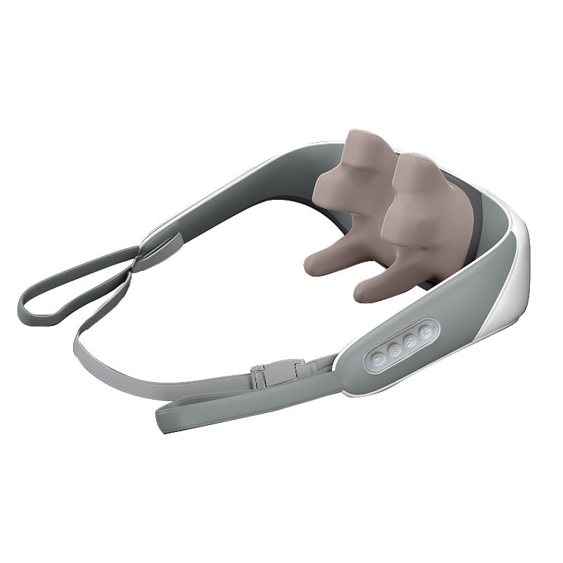 Grey Portable Shiatsu Neck and Shoulder Massager with Heat | Rechargeable 2000mAh Battery V888-ELOSUNG18389